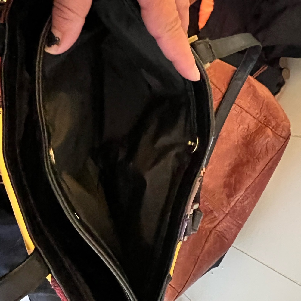 Multicolor Patchwork Shoulder Bag - image 4